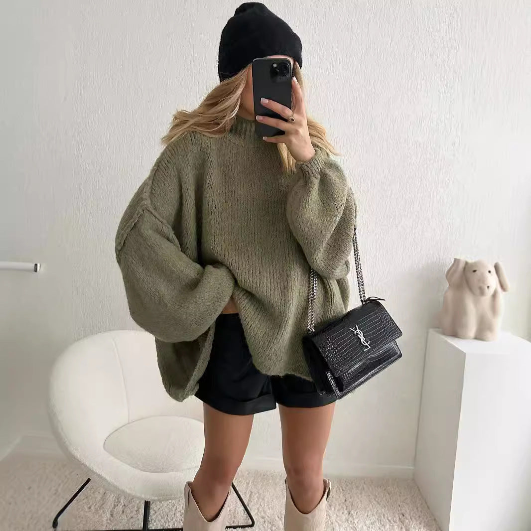 Damen Oversized Strickpullover Gemütlicher Schnitt Modern - Eveloria