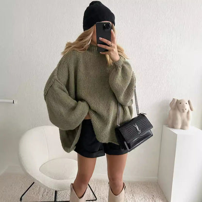 Damen Oversized Strickpullover Gemütlicher Schnitt Modern - Eveloria