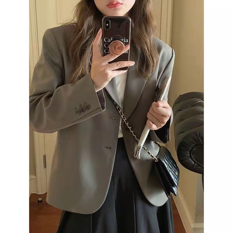 Damen Blazer Elegant Schnitt Eveloria