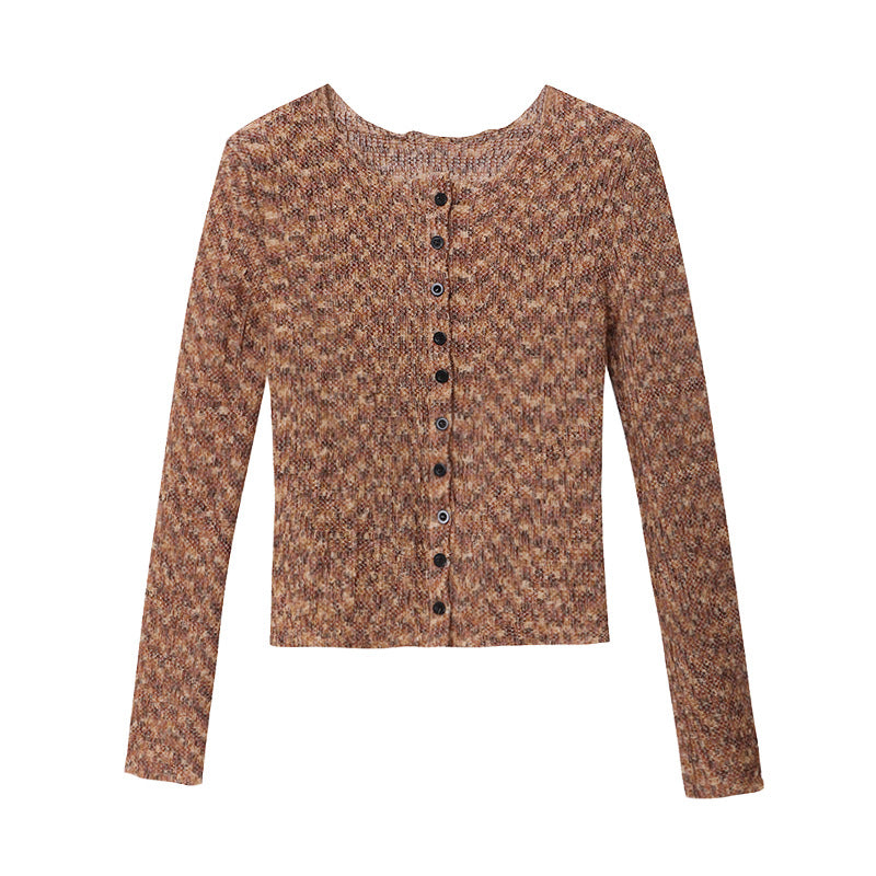 Damen Strickjacke Elegant Knopfdesign