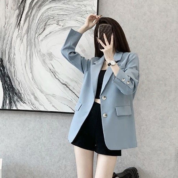 Damen Blazer Strukturiert Elegant Schwarz Eveloria - Eveloria