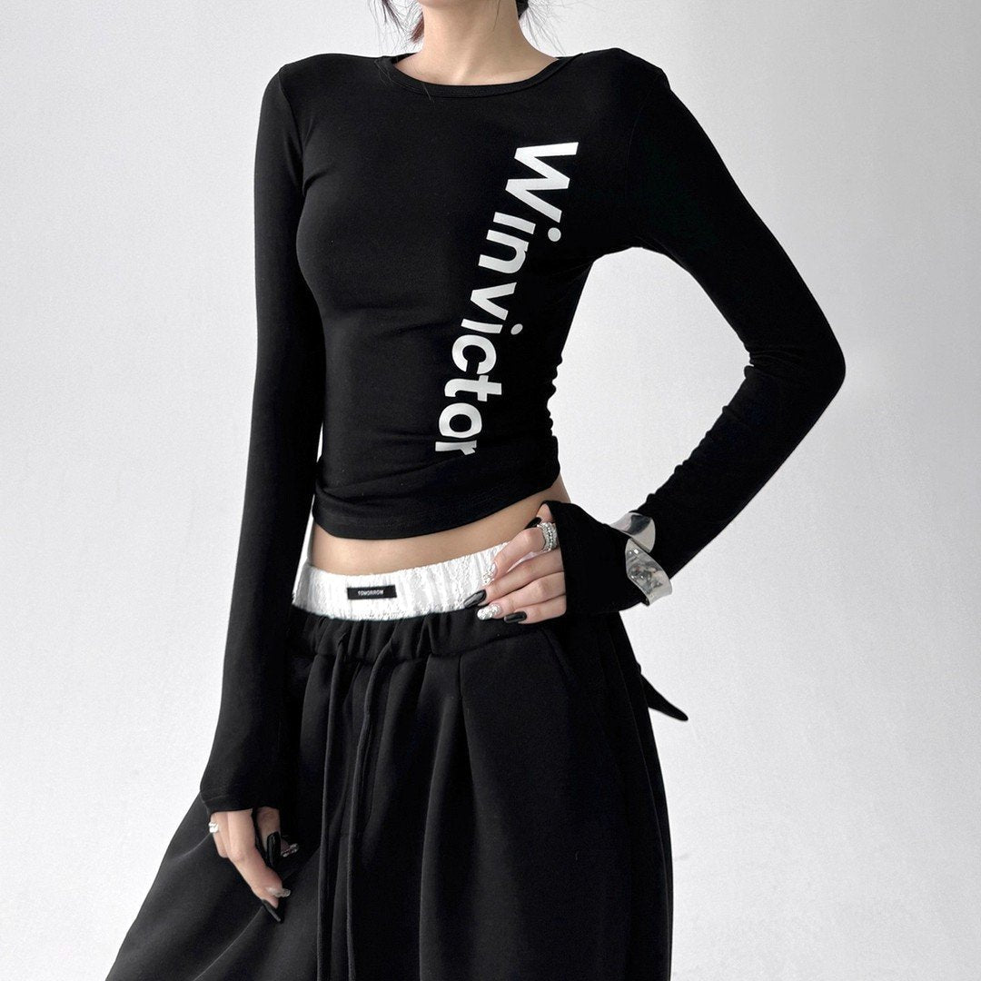 Damen Statement-Shirt Langärmlig Eveloria - Eveloria