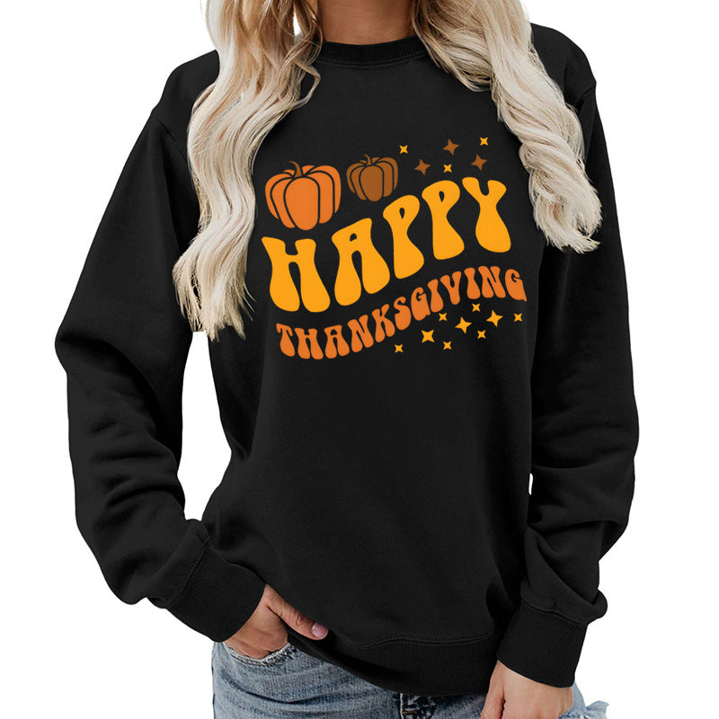 Damen Sweater Pumpkin-Motiv Gemütlich Grün