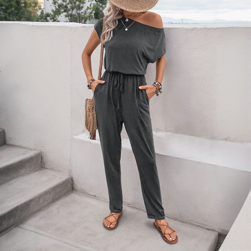Damen Einteiler Off-Shoulder Elastisch Eveloria