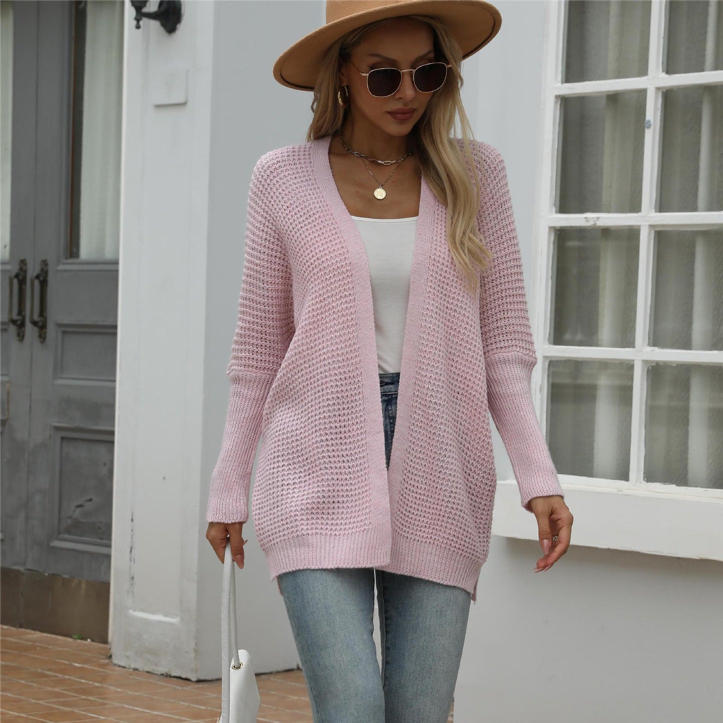 Damen Strickjacke Offen Lässig Weich Eveloria