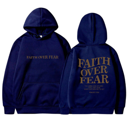 Damen Hoodie Bequem Inspirierender Schriftzug Grau Eveloria