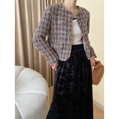 Eveloria Damen Boucle-Jacke Strukturiert Symbolknöpfe