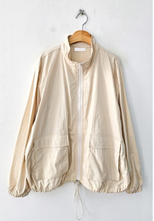 Damen Übergangsjacke Voluminöse Ärmel Praktische Taschen