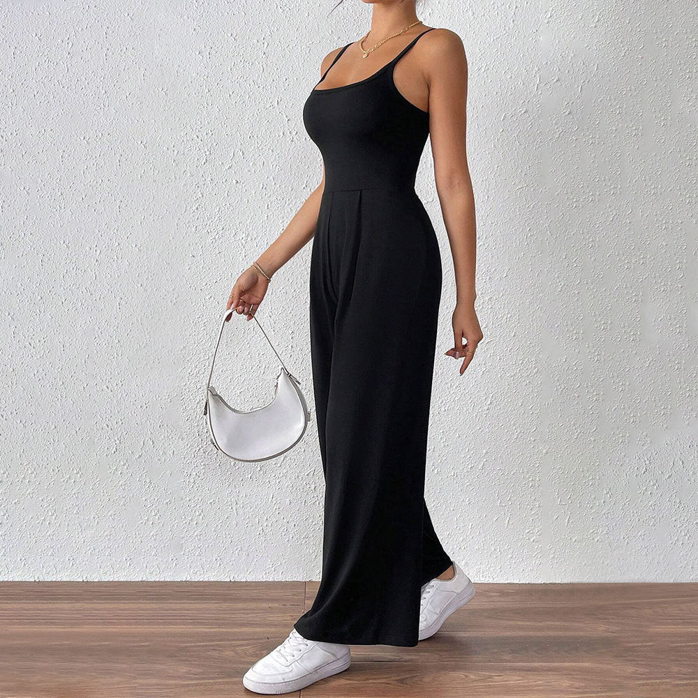 Damen Jumpsuit Schmale Träger Eleganter Schnitt Eveloria