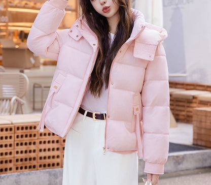 Damen Steppjacke Hochkragen Praktische Taschen Eveloria