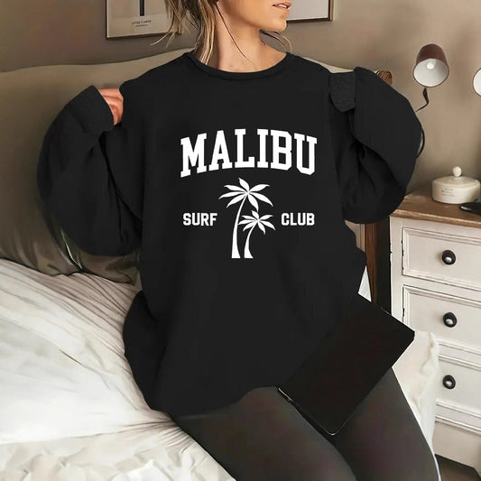 Damen Sweatshirt Surf-Club-Aufdruck Eveloria - Eveloria