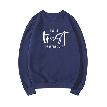 Damen Sweatshirt Bequem Motivierender Schriftzug Grau Eveloria