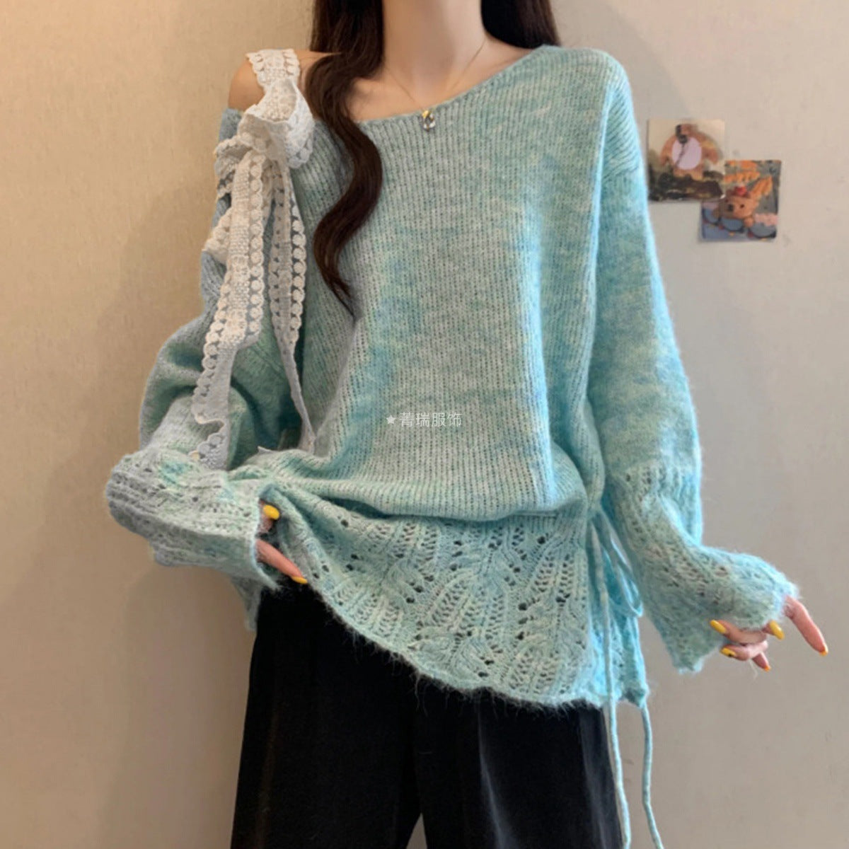 Damen Strickpullover Lässig Modisch Eveloria