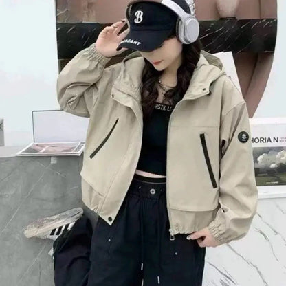 Damen Sportjacke Übergangsjacke mit Kapuze von Eveloria