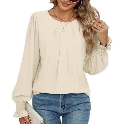 Damen Bluse Puffärmel Eveloria