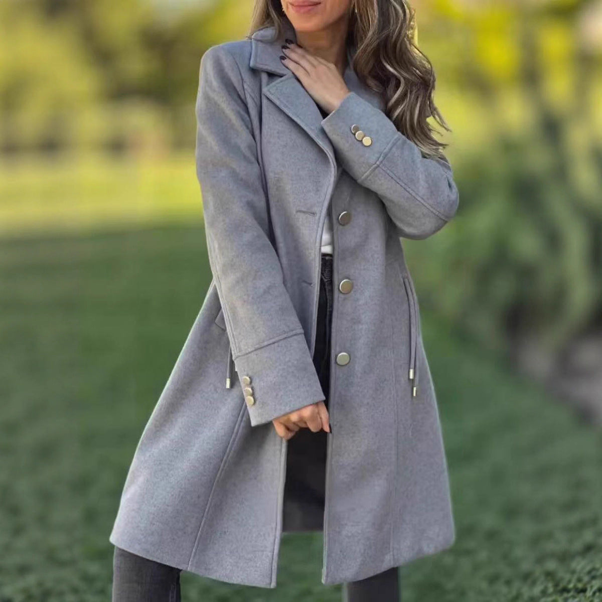 Damen Übergangsjacke Italienischer Schnitt Elegantes Design Schwarz - Eveloria