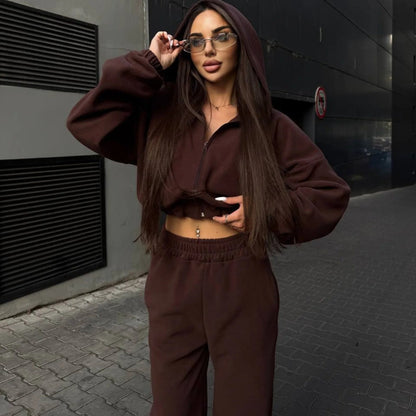 Damen Oversized Jumpsuit mit Kapuze Eveloria