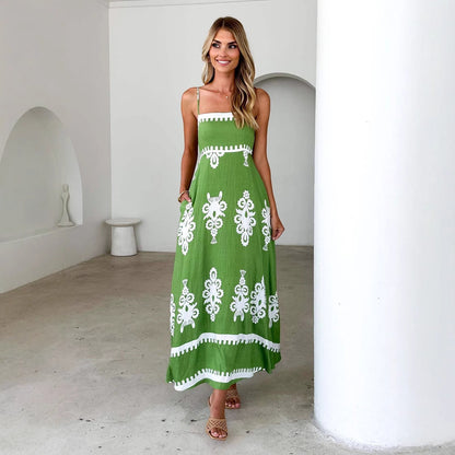 Damen Sommerkleid Elegante Stickerei Eveloria