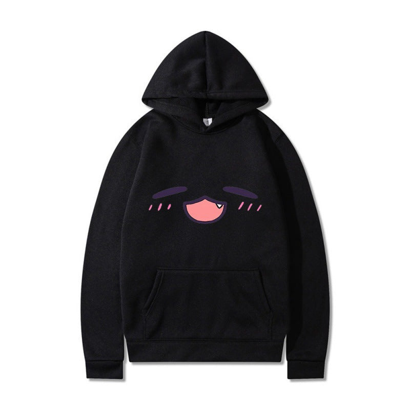 Damen Kapuzenpullover Cartoon-Gesicht Bequem Grün