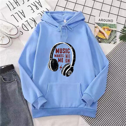 Damen Kapuzenpullover Musik-Design Eveloria