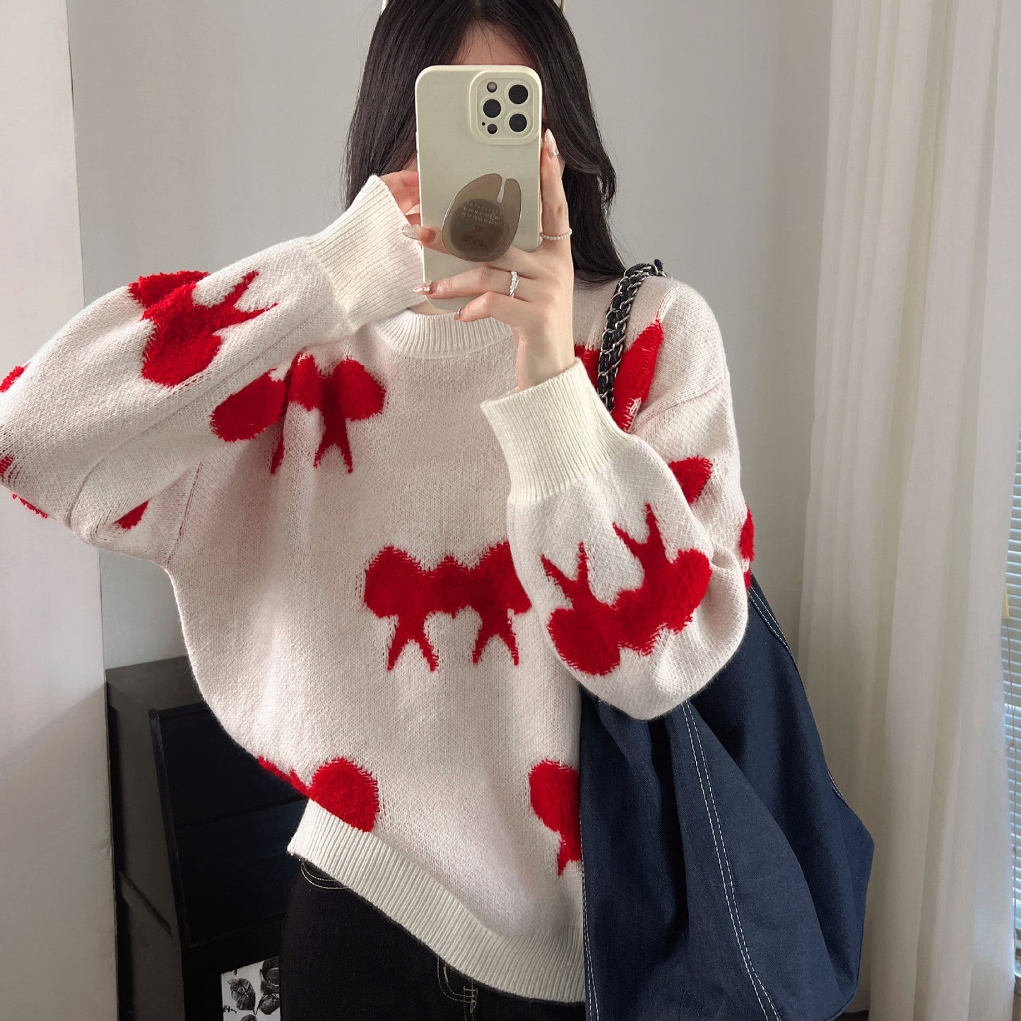 Damen Pullover Gemustert Tiermotiv Lässig Grüün