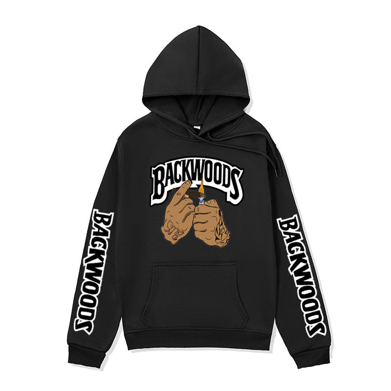 Damen Kapuzenpullover mit Grafikdesign und Kängurutaschen