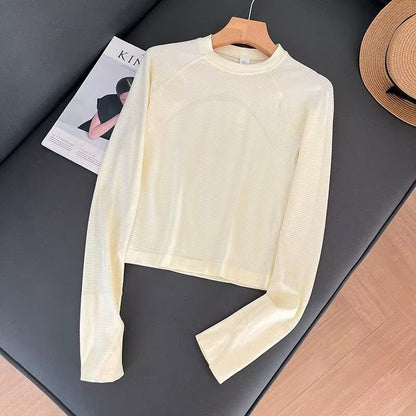 Damen Sport Langarmshirt Atmungsaktives Material Eveloria