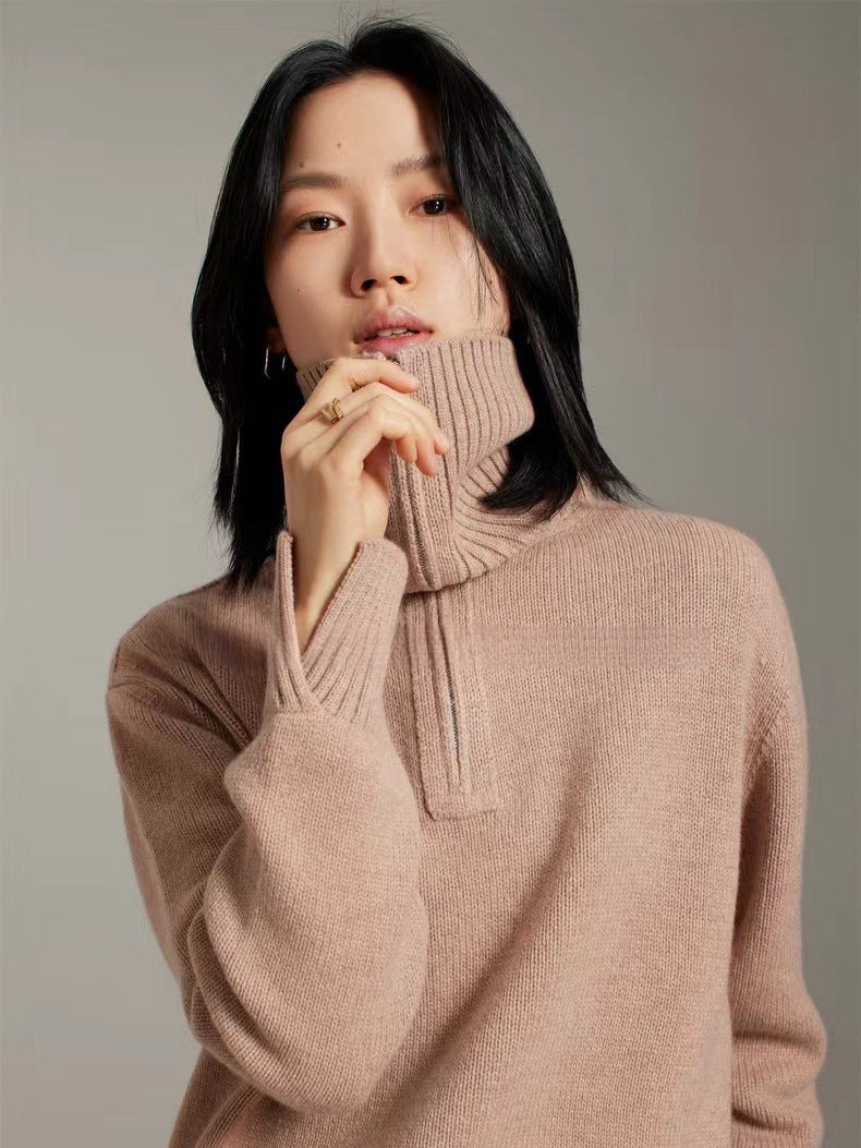 Damen Strickpullover Eveloria Merino-Wolle Beige