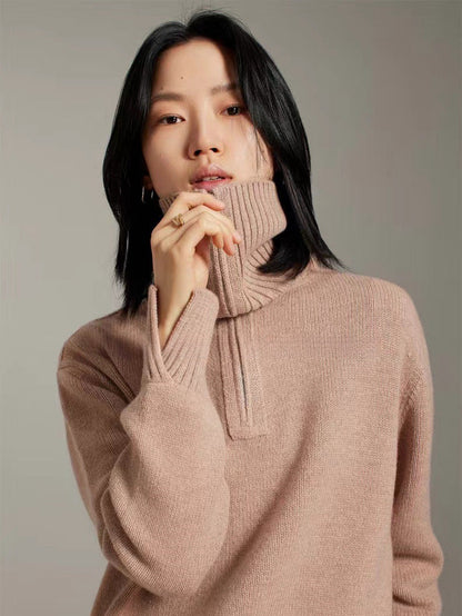 Damen Strickpullover Eveloria Merino-Wolle Beige