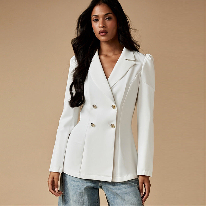 Damen Blazer mit Puffärmeln Elegant Eveloria