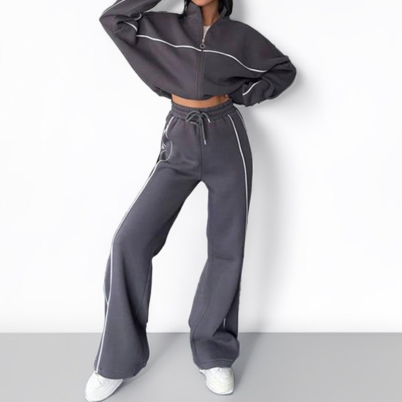 Damen Sportset Weiches Material Hohe Beininserts Eveloria