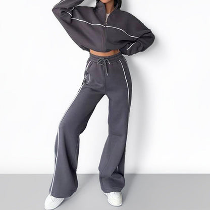 Damen Sportset Weiches Material Hohe Beininserts Eveloria