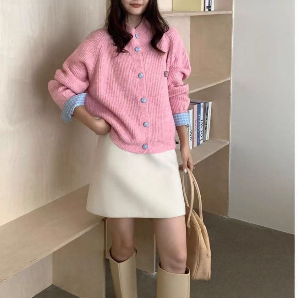 Damen Strickjacke Edle Knöpfe Eveloria