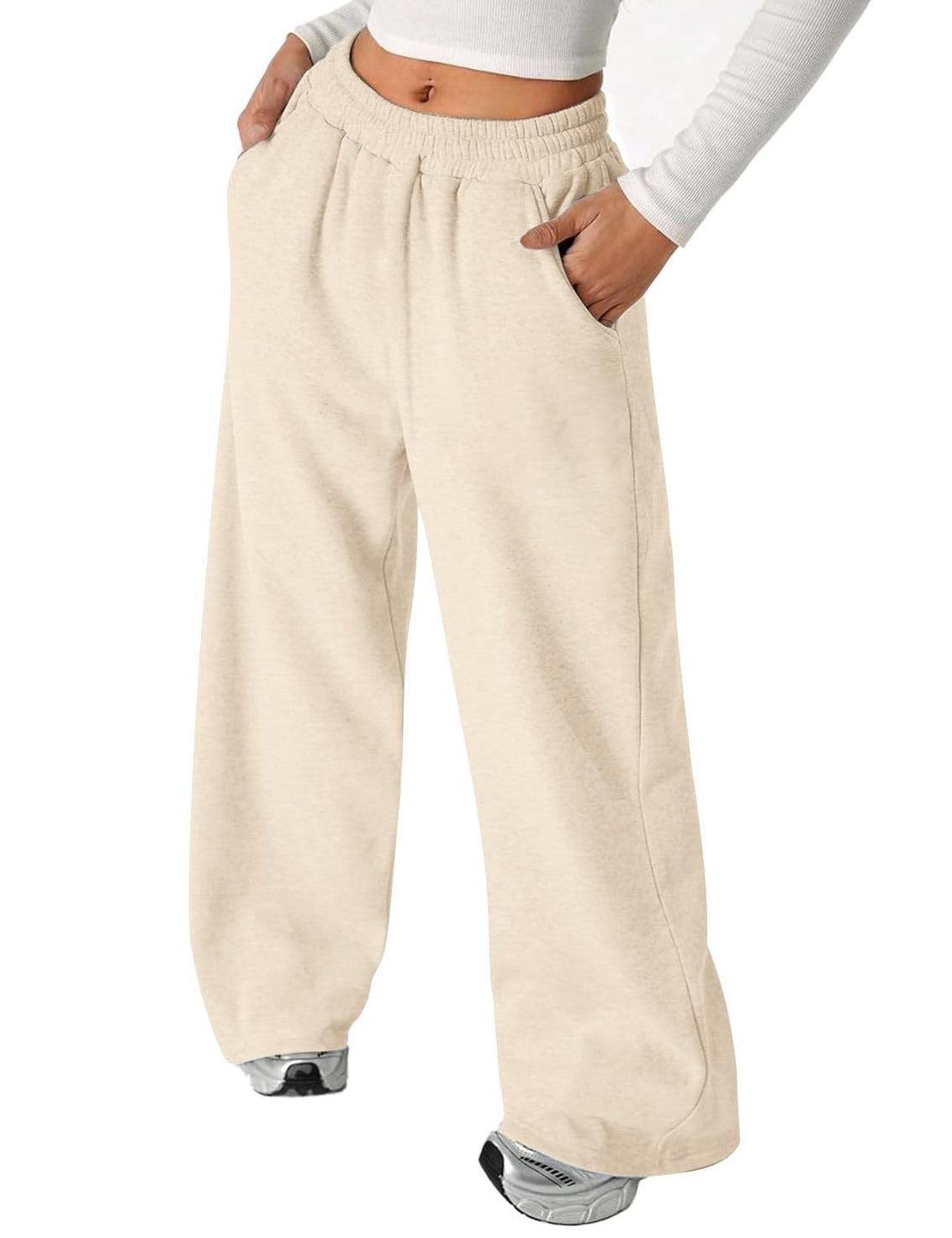 Damen Freizeithose Elastischer Bund Locker Passform Eveloria
