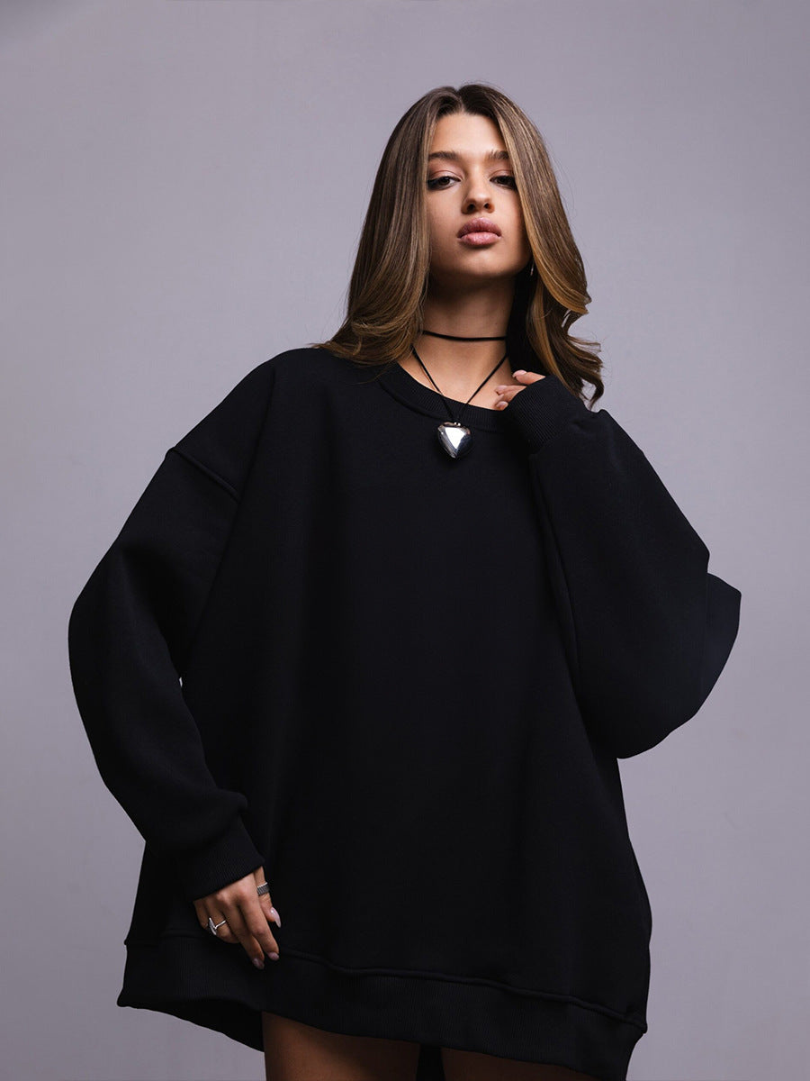 Eveloria Damen Oversized Sweatshirt Weiches Innenfutter Lässiger