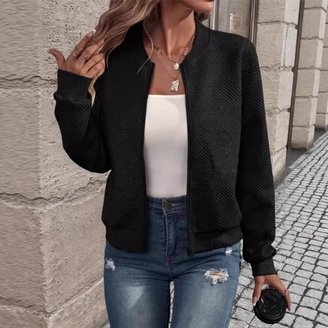 Damen Fleecejacke Strukturiert Grau Eveloria
