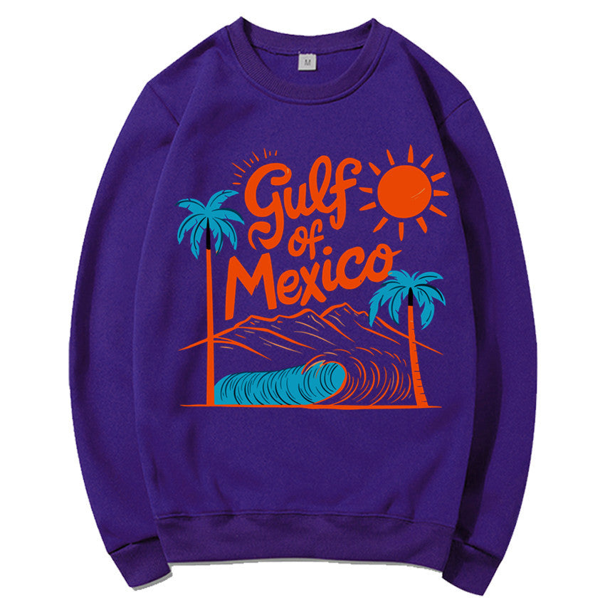 Damen Sweatshirt Maritimes Grafikdesign Lässiger Schnitt Grau