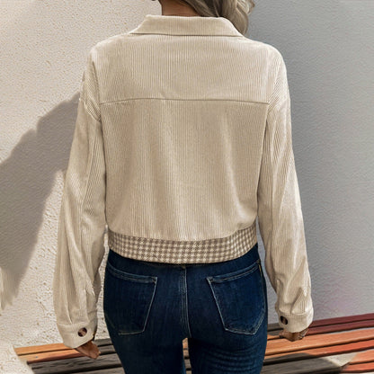 Damen Karojacke Modischer Schnitt Mit Taschen Eveloria
