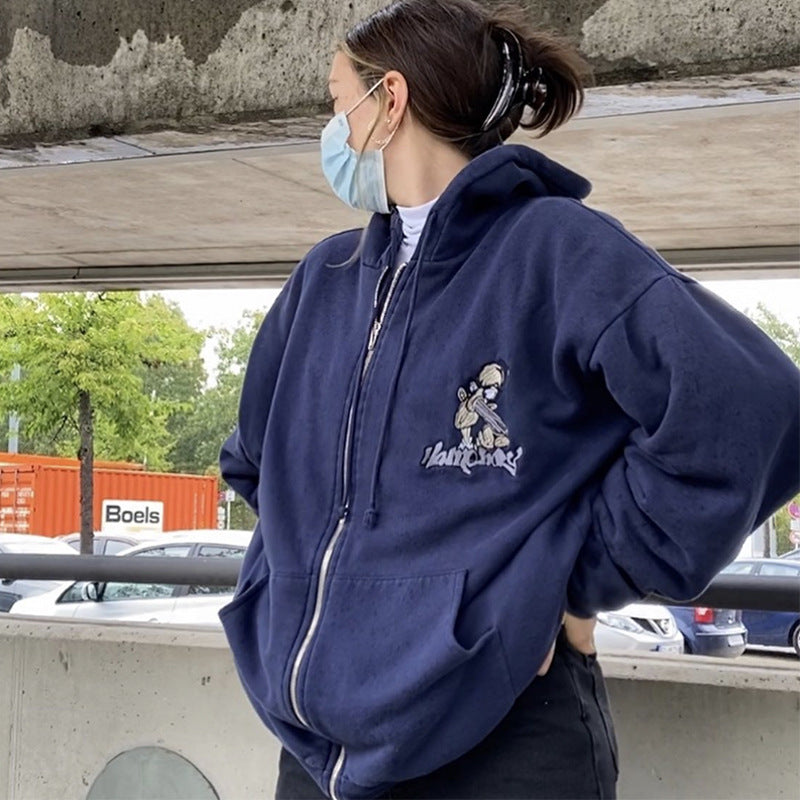 Damen Kapuzenjacke Gestickt Eveloria