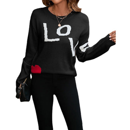 Damen Pullover mit Schriftzug Eveloria