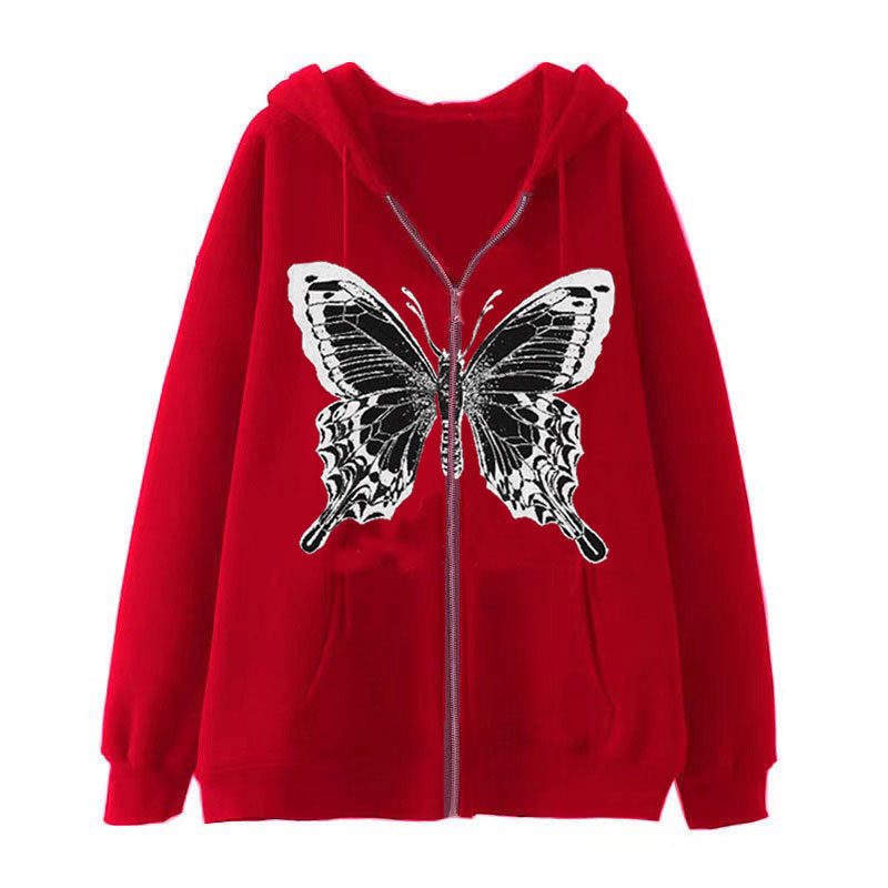 Damen Hoodie Schmetterlingsmotiv Eveloria