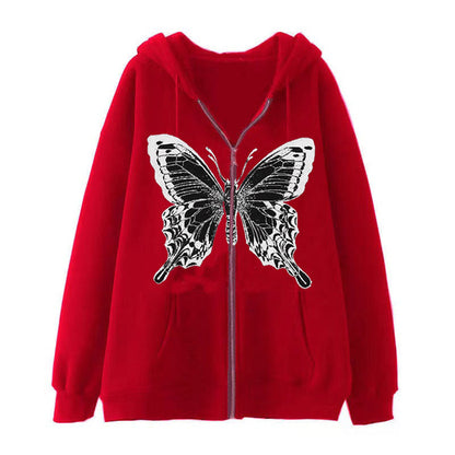 Damen Hoodie Schmetterlingsmotiv Eveloria