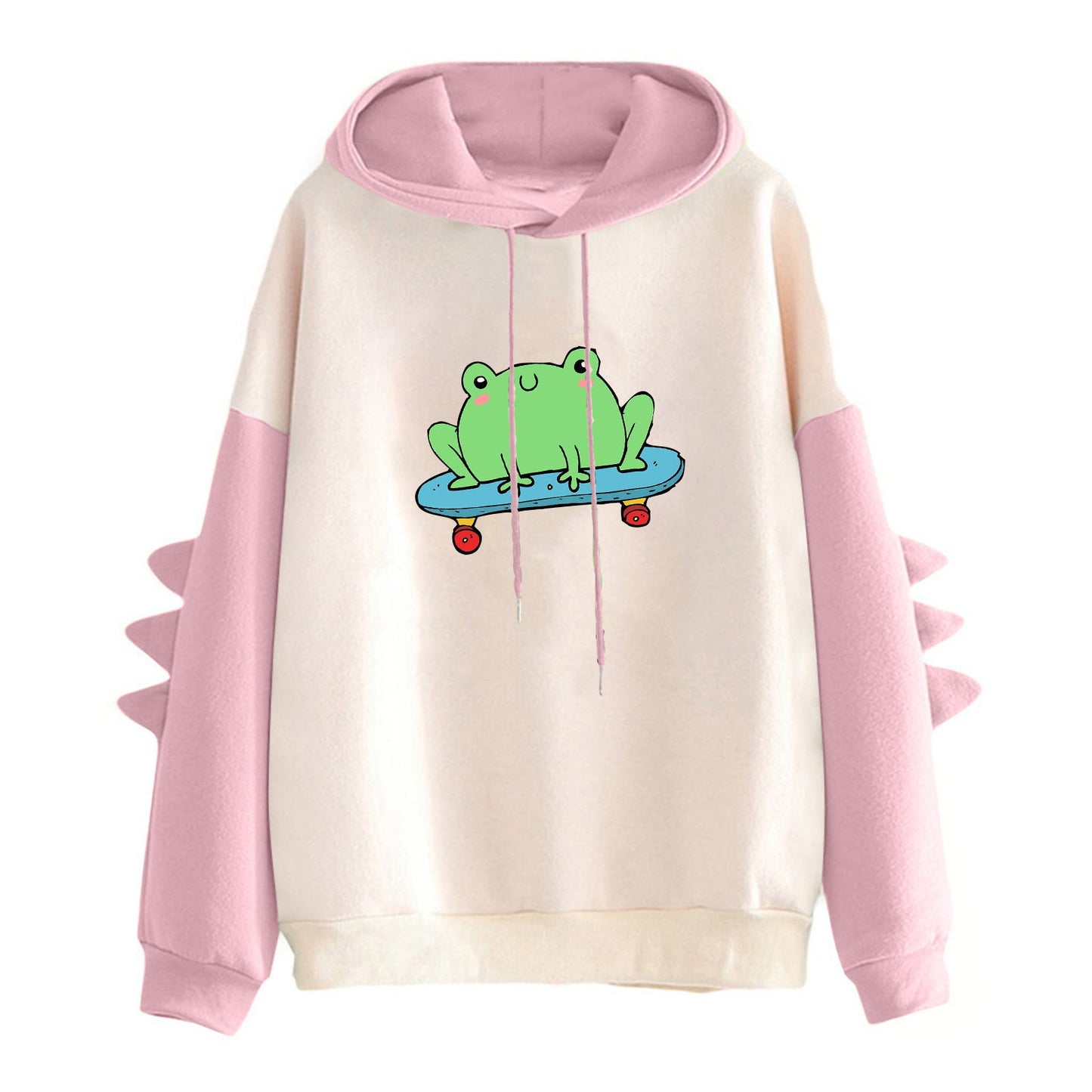 Damen Hoodie Froschmotiv Eveloria Grüün
