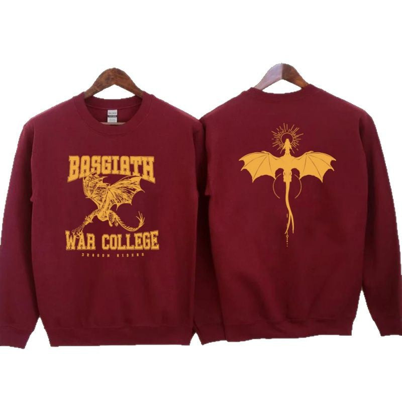 Damen Sweatshirt Drachenmotiv College-Design Grau Eveloria