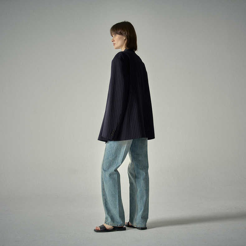 Damen Anzugblazer gestreift Eveloria