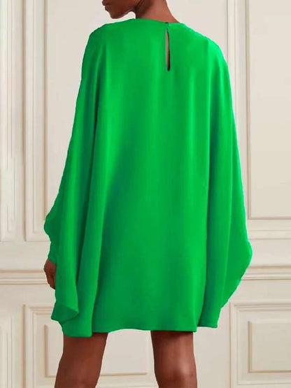 Damen Oversized Kleid Weit Ärmel Schwingender Saum Eveloria