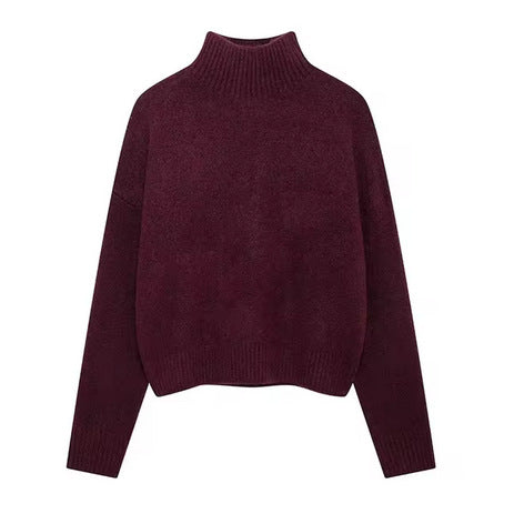 Damen Rollkragenpullover Weiches Strickmaterial Eveloria