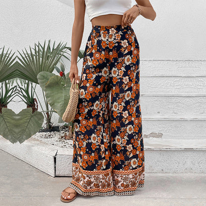 Damen Blumenhosen Weite Baumwolle Eveloria - Eveloria