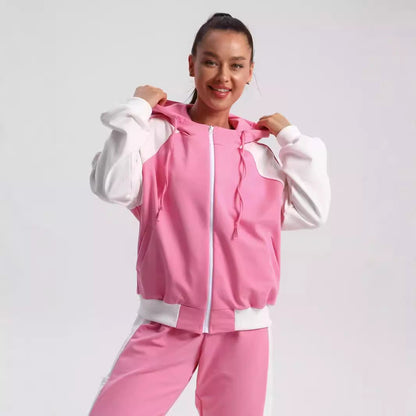Damen Sportliches Freizeit-Set mit Kontrastfarben und Taschen Eveloria - Eveloria