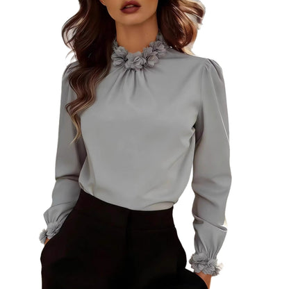 Damen Bluse mit Floralmuster und Volants
